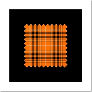 Halloween Orange Tartan Posters and Art